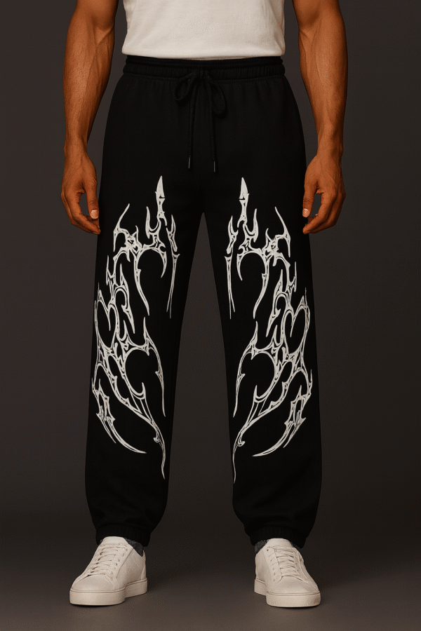 BEXOR BLACK UNISEX STRAIGHT FIT PANTS