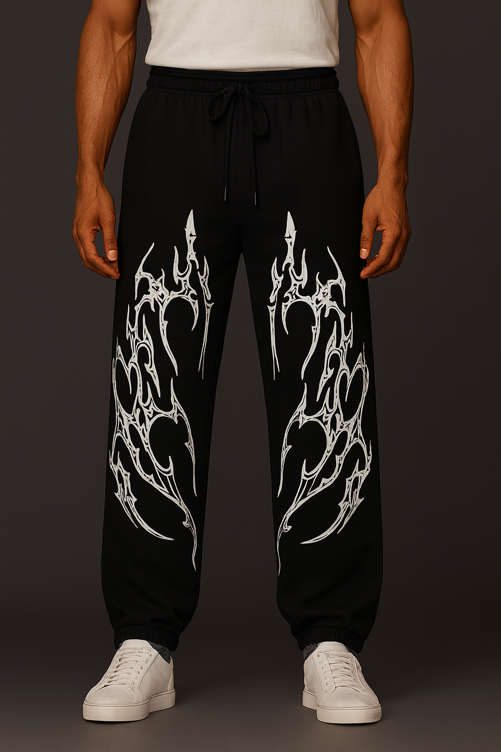 BEXOR BLACK UNISEX STRAIGHT FIT PANTS