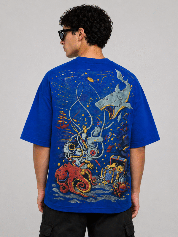 Royal Blue Oversized Cotton T-Shirt